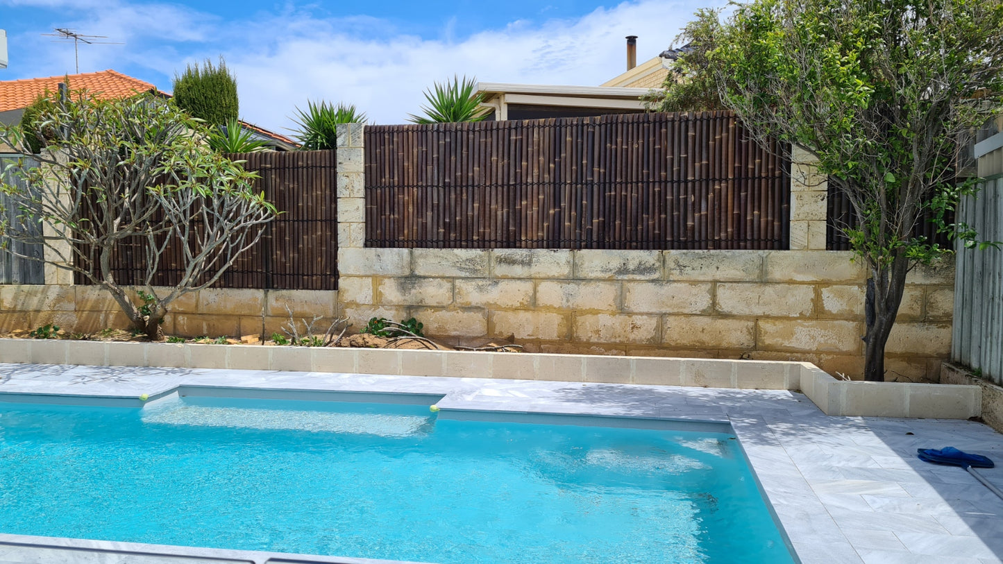 Bamboo Fence Panels Perth - Dark Colour (H2100 x W1000mm)