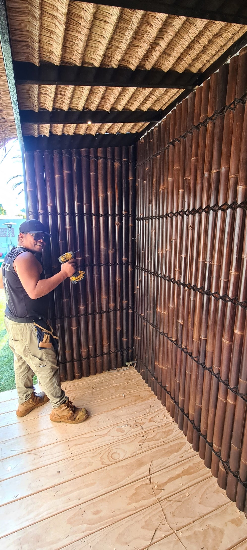 Bamboo Fence Panels Perth - Dark Colour (H1200 x W1000mm)