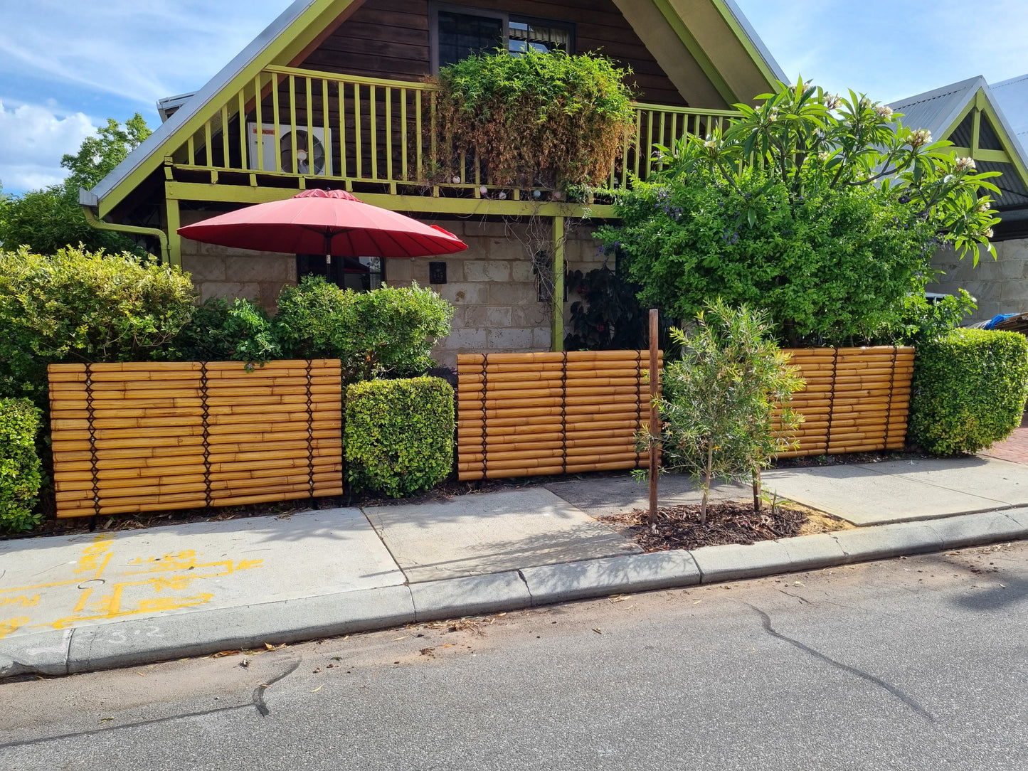 bamboo fence panels - natural colour , Perth