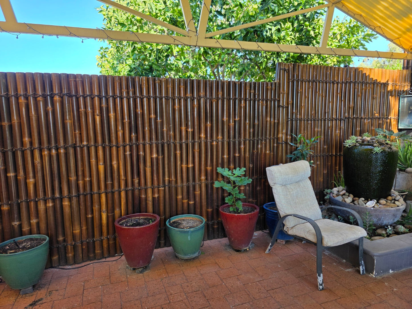 Bamboo Fence Panels Perth - Dark Colour (H2000 x W1000mm)