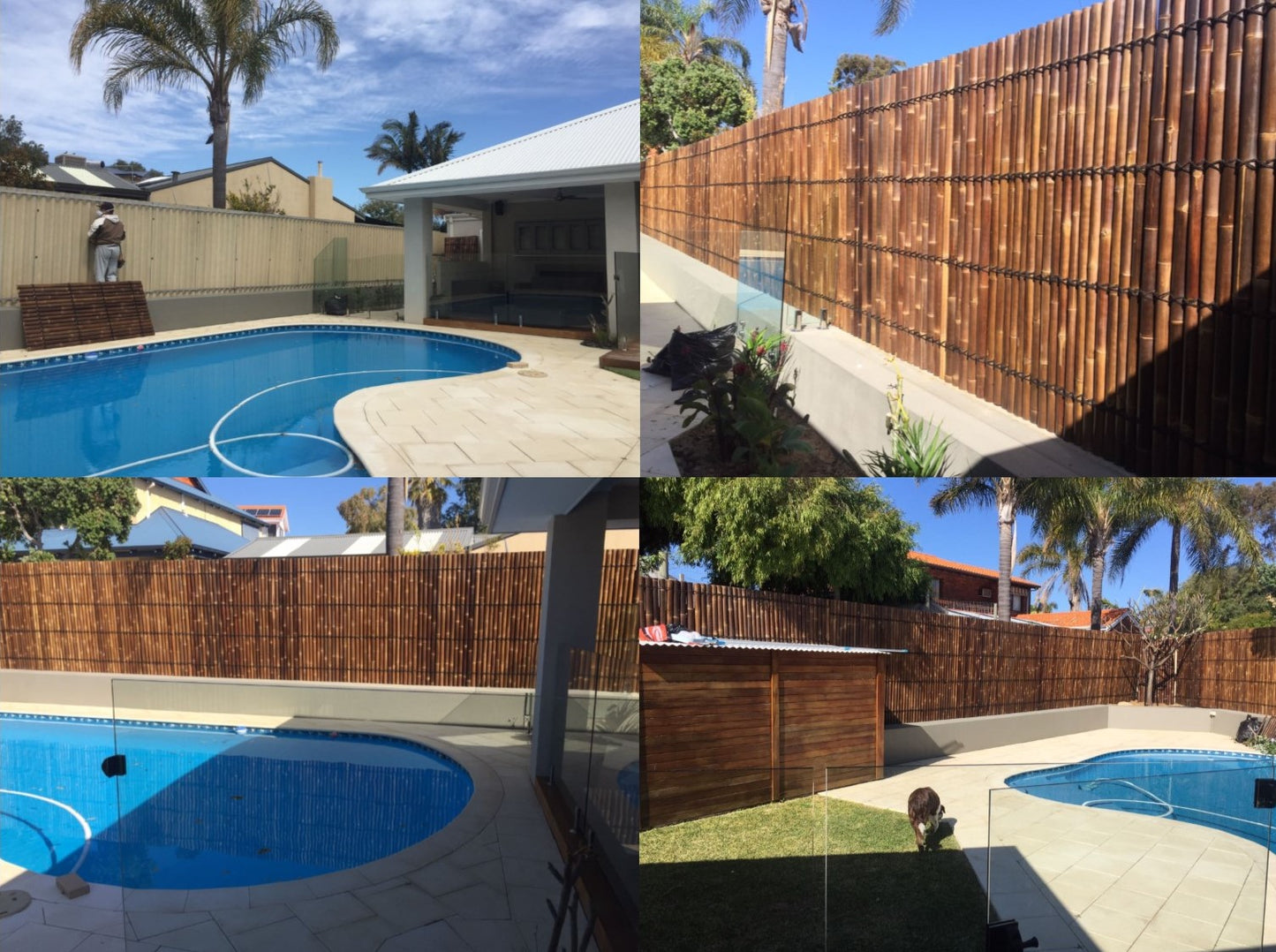 Bamboo Fence Panels Perth - Dark Colour (H2000 x W1000mm)