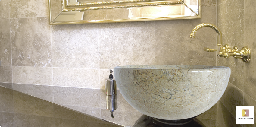 Pure Form - Polished Marble Vanity Basin – 15cm Height – Cream or Grey – 35/40/45cm - Natural Stone