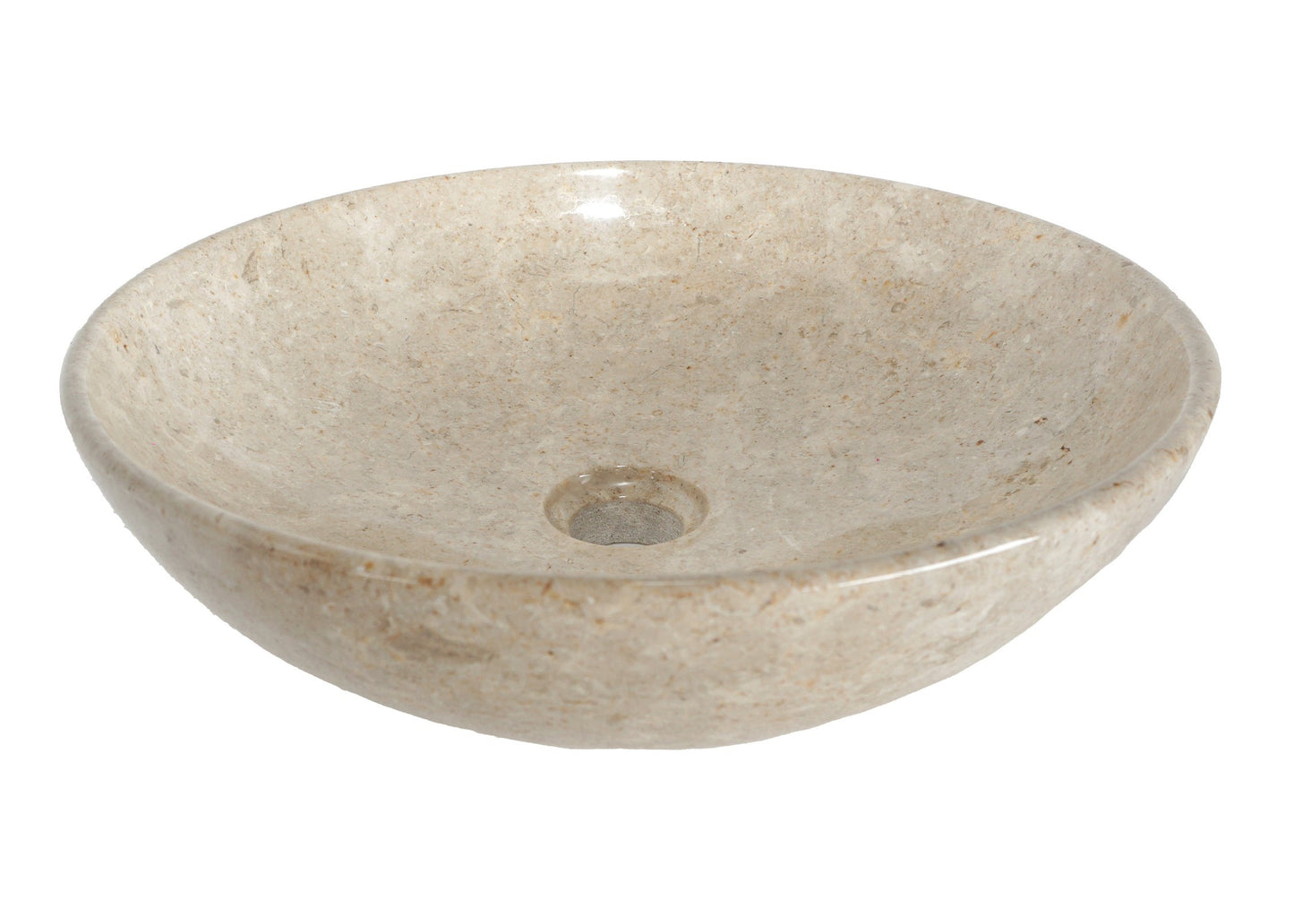 Pure Form - Polished Marble Basin – 12cm Height – Cream or Grey – Dia 35/40/45cm - Natural Stone