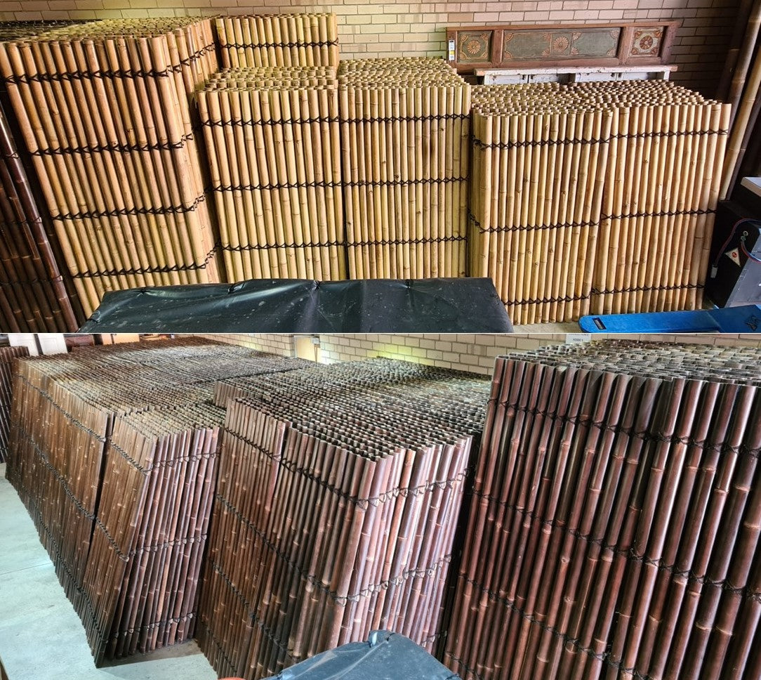 Bamboo Fence Panels Perth - Dark Colour (H2400 x W1000mm)