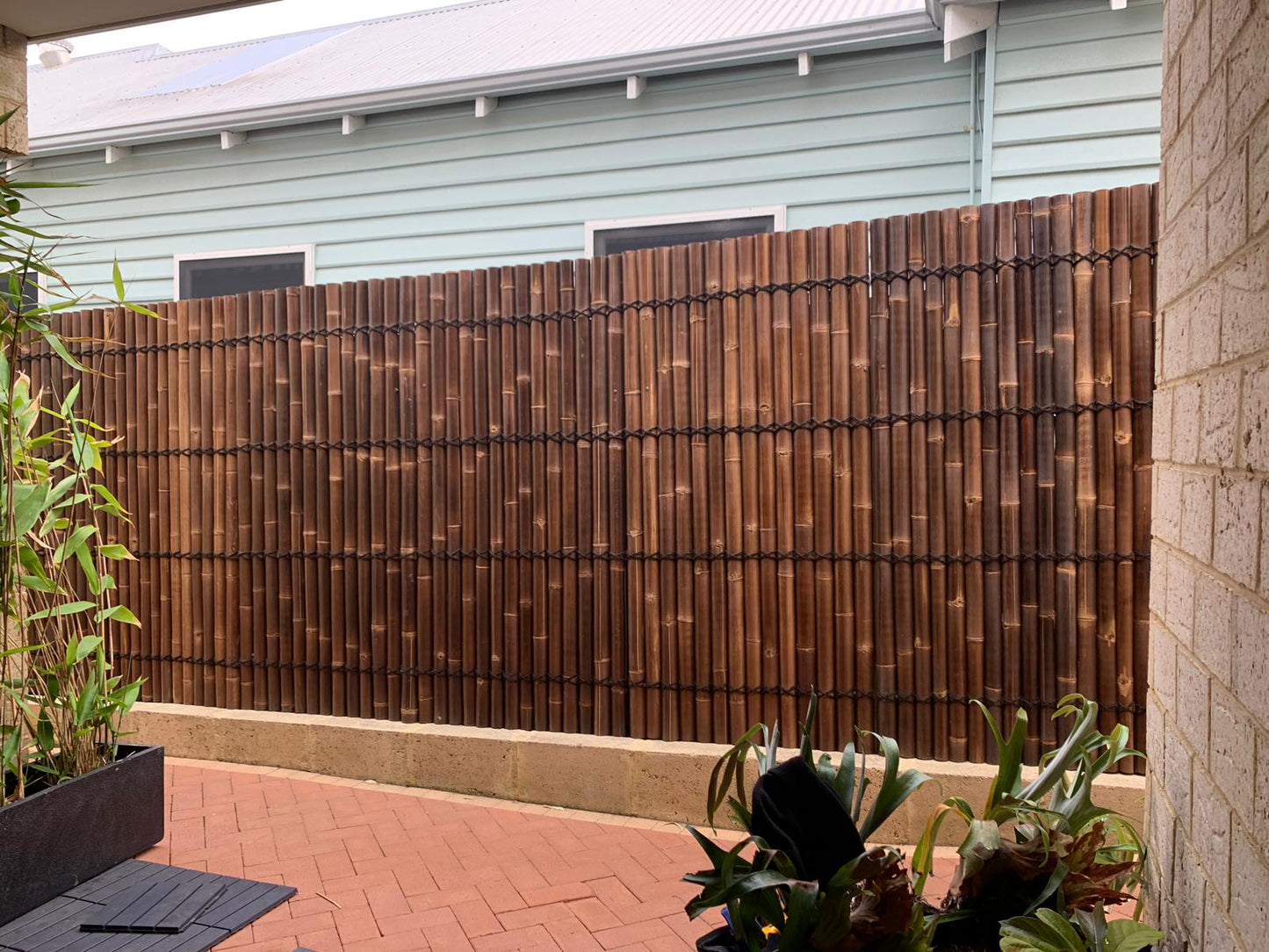 Bamboo Fence Panels Perth - Dark Colour (H2000 x W1000mm)