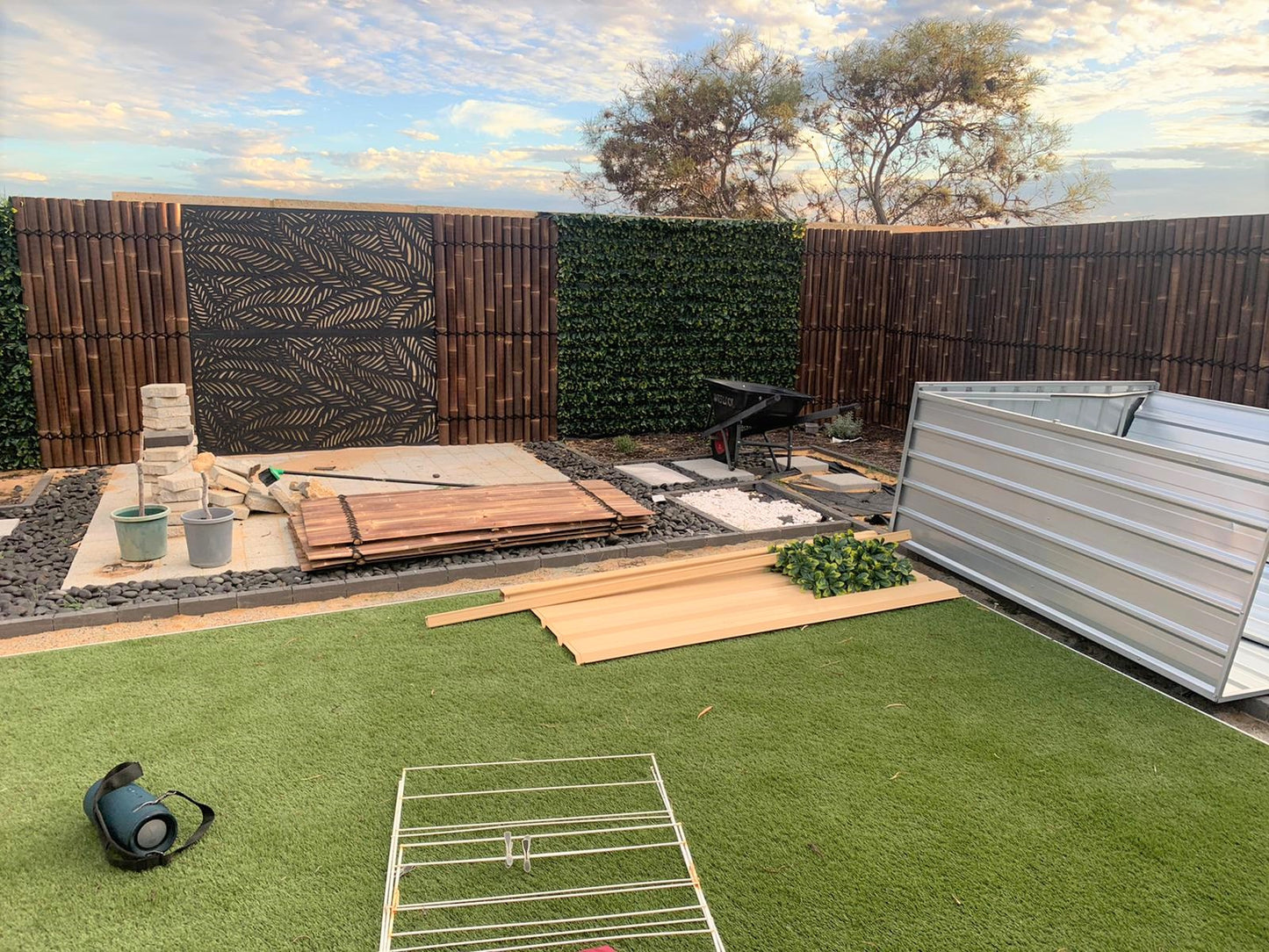 Bamboo Fence Panels Perth - Dark Colour (H1800 x W1000mm)