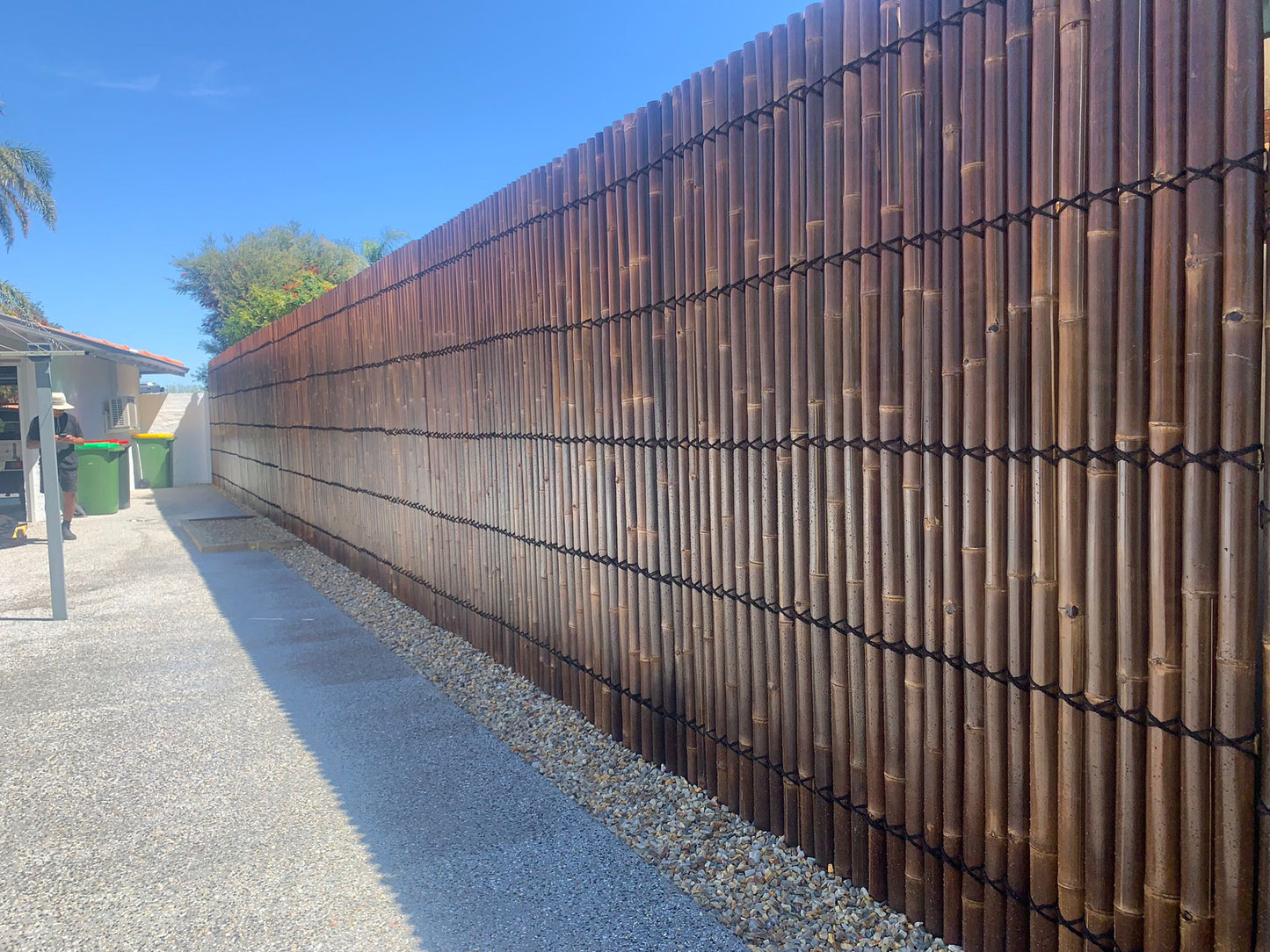 Bamboo Fence Panels Perth - Dark Colour (H2400 x W1000mm)