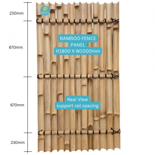 Bamboo Fence Panels Perth – 1800mm x 1000mm Natural Screening