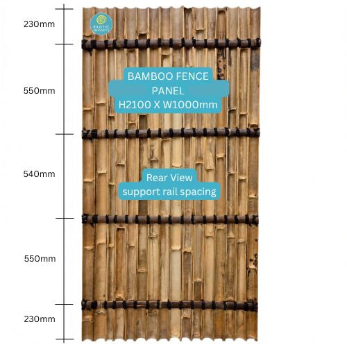 Bamboo Fence Panels Perth – 2100mm x 1000mm Dark Screening