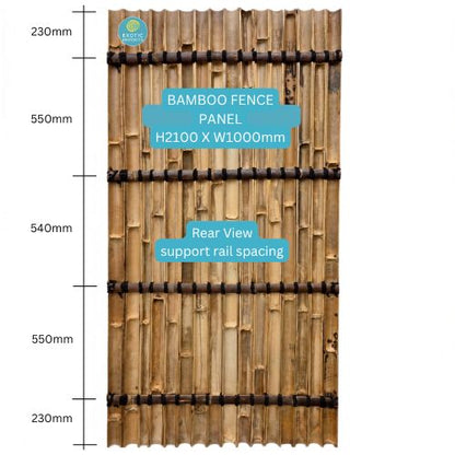 Bamboo Fence Panels Perth – 2100mm x 1000mm Dark Screening