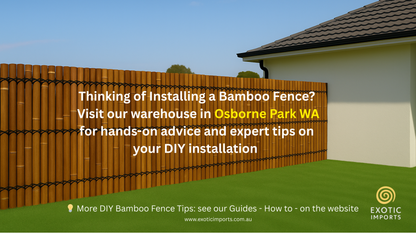 Bamboo Fence Panels Perth - Dark Colour (H1800 x W1000mm)