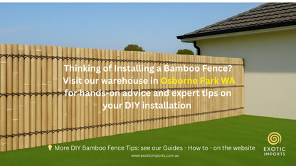 Bamboo Fence Panels Perth - Natural Colour (H1800 x W1000mm)