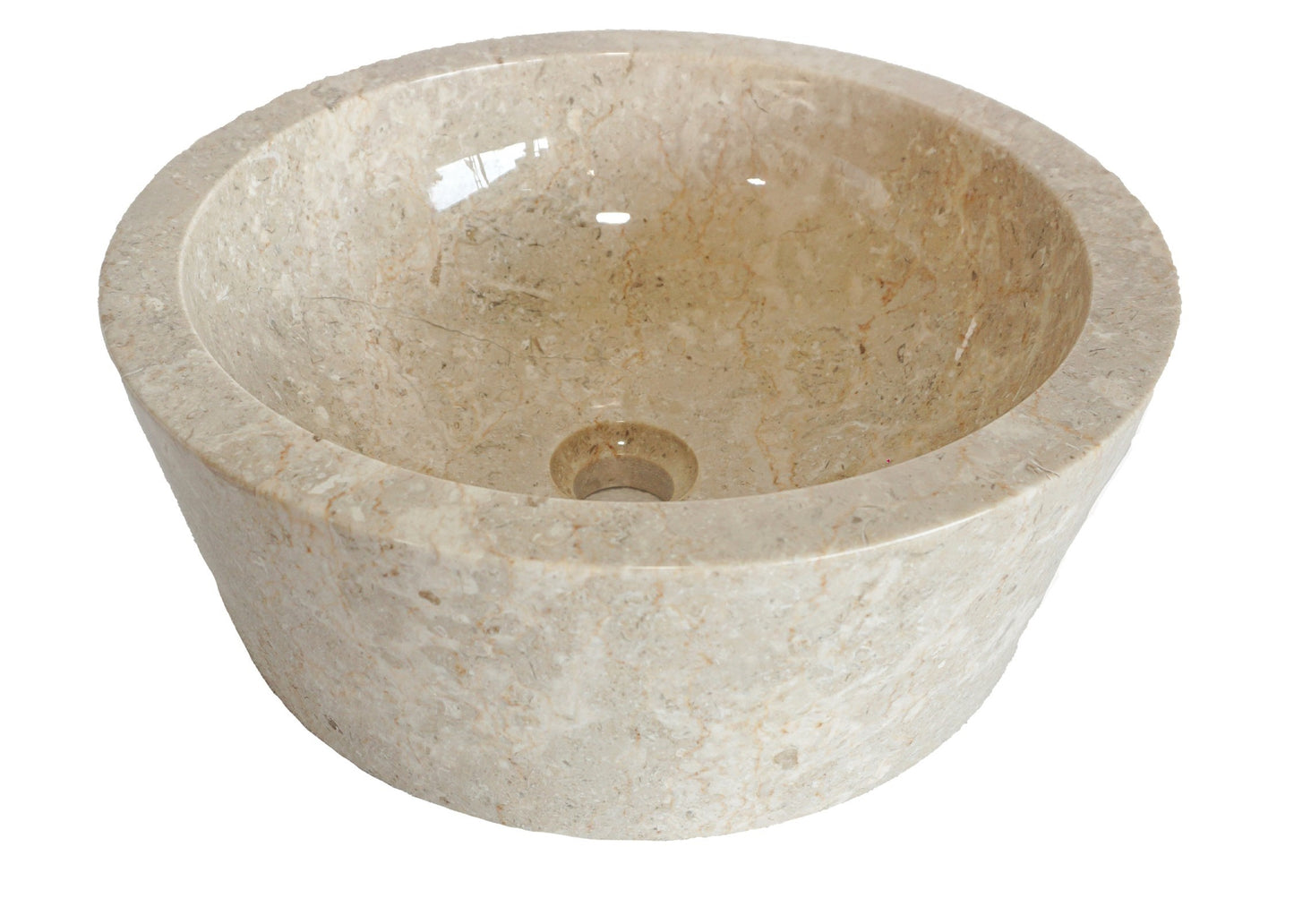 Forma Lucid - Marble Vanity Basin - Polished finish - H15cm - Cream or grey - Dia 40cm - Natural Stone