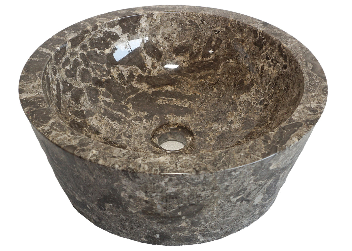 Forma Lucid - Marble Vanity Basin - Polished finish - H15cm - Cream or grey - Dia 40cm - Natural Stone