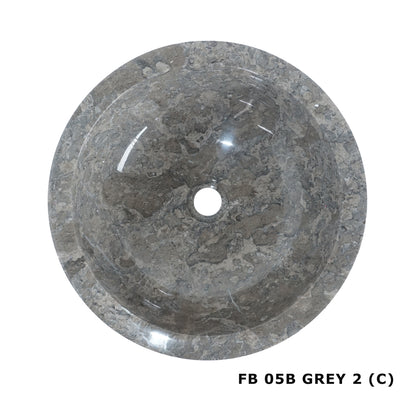 Forma Lucid - Marble Vanity Basin - Polished finish - H15cm - Cream or grey - Dia 40cm - Natural Stone