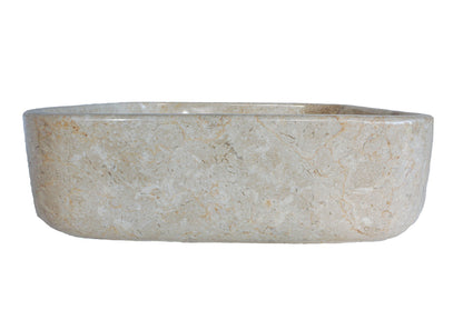 Forma Bloc – Polished Marble Vanity Basin Rectangular – Cream or Grey