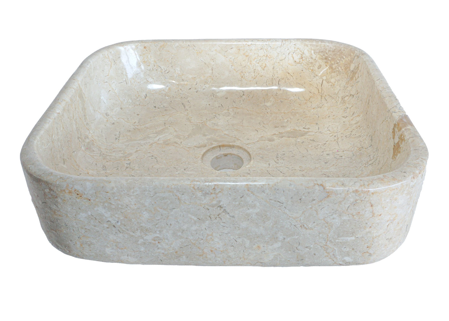 Forma Bloc – Polished Marble Vanity Basin Rectangular – Cream or Grey
