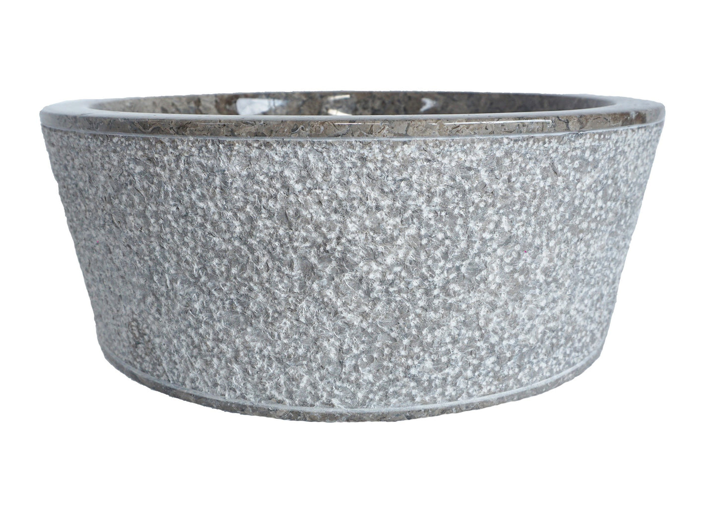 Forma Stria - Marble Vanity Basin - Textured finish - H15cm - Cream or grey - Dia 40cm - Natural Stone
