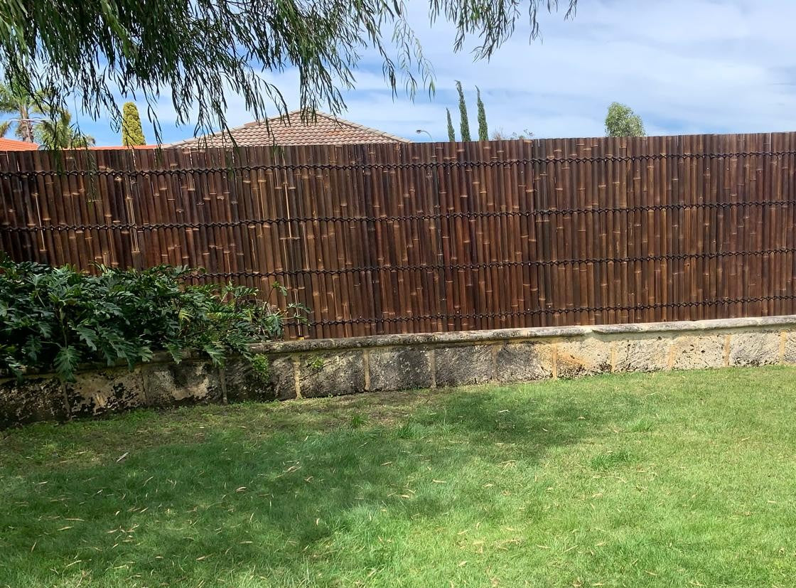 Bamboo Fence Panels Perth - Dark Colour (H1200 x W1000mm)