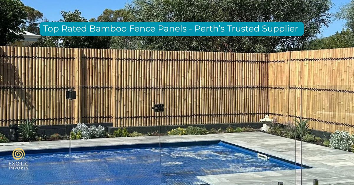 Bamboo Fence Panels Perth - Natural Colour (H2000 x W1000mm)