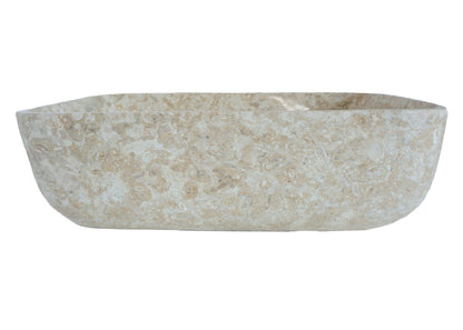 Forma Axis FB12C cream marble vanity basin, front view