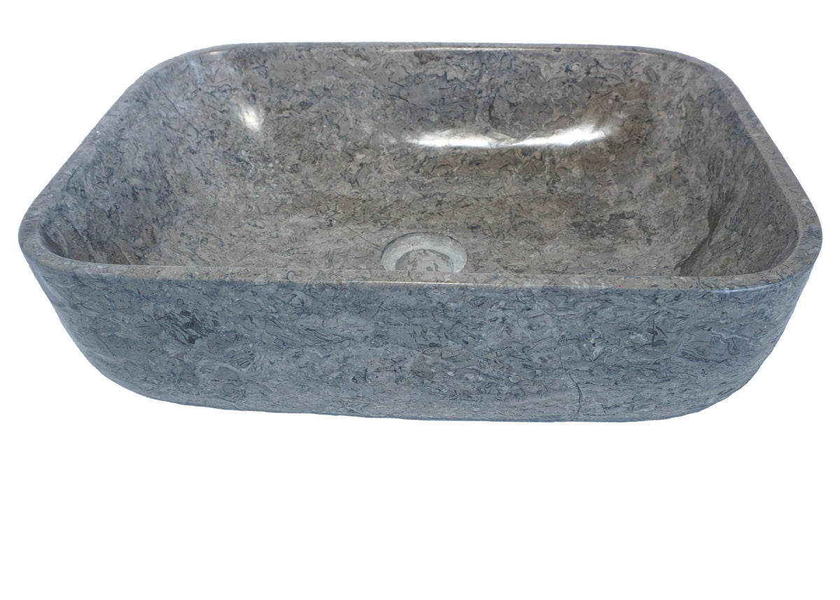 Forma Axis FB12C grey marble vanity basin, angled view